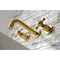 Kingston Brass KS8127BX Metropolitan 2-Handle 8" Wall Mount Bathroom Faucet, Brass KS8127BX - alternate 5
